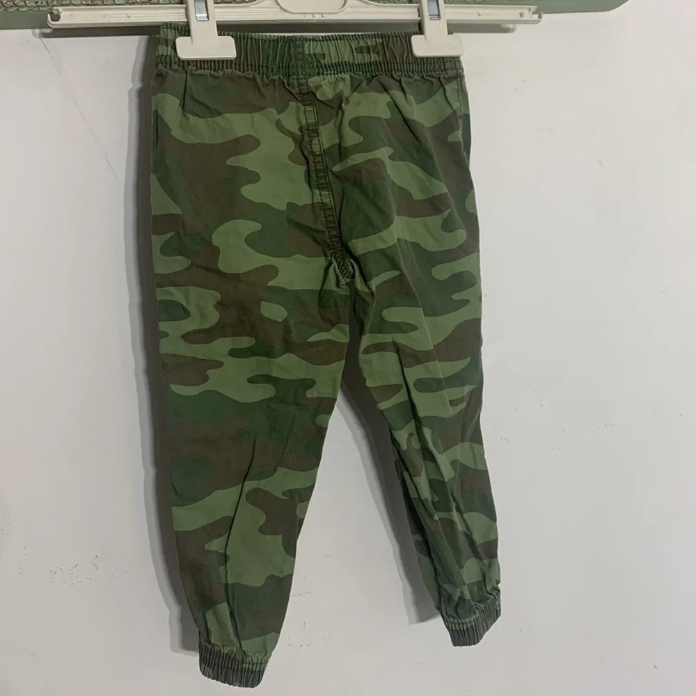 Carters green camouflage pull on pants casual essential baiscs 24 months
